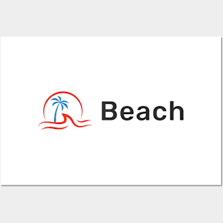 beach, simple design Posters and Art